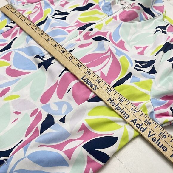 Tommy Bahama Printed Lng Slv 1/2 Zip Neck Knit UPF 50 Golf Top Polo Large - Picture 10 of 14